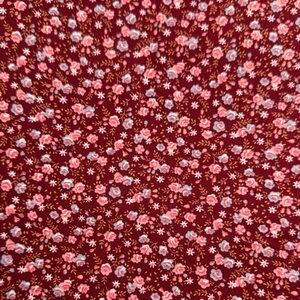 Vintage calico cotton quilt fabric, 3 yards Floral #567-10
